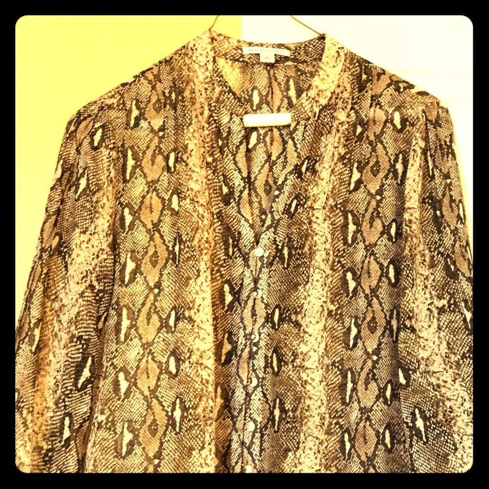 Banana Republic snakeskin print women L Blouse new